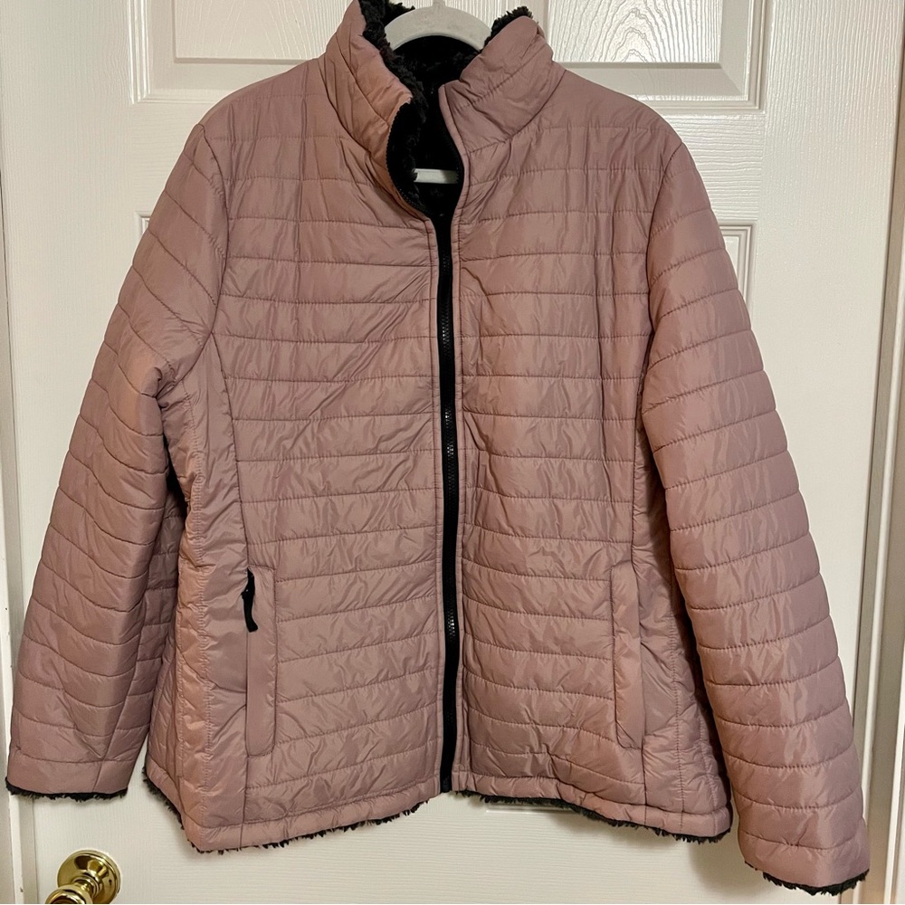 Pink Reversible Winter Jacket Coat XXL